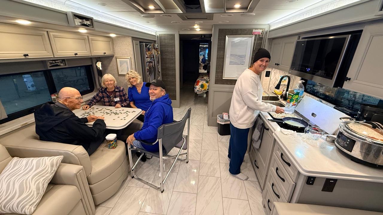 Cooking class and puzzle building.